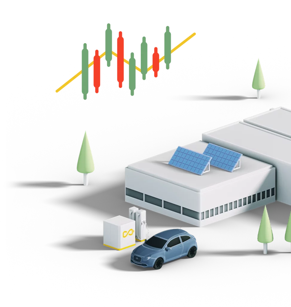 Visualisierung zum Thema Vermarktung von Flexibilitäten